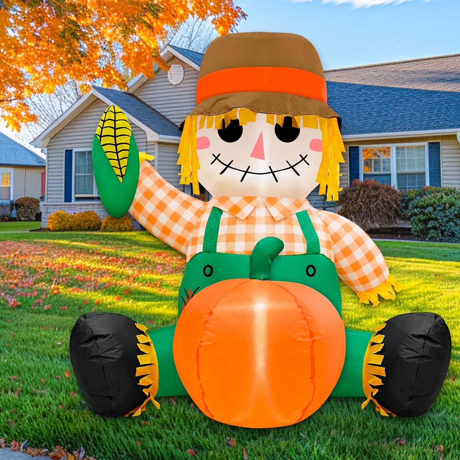 3.5FT Fall Thanksgiving Inflatables Outdoor Decorations with Built-In Leds - Image 5