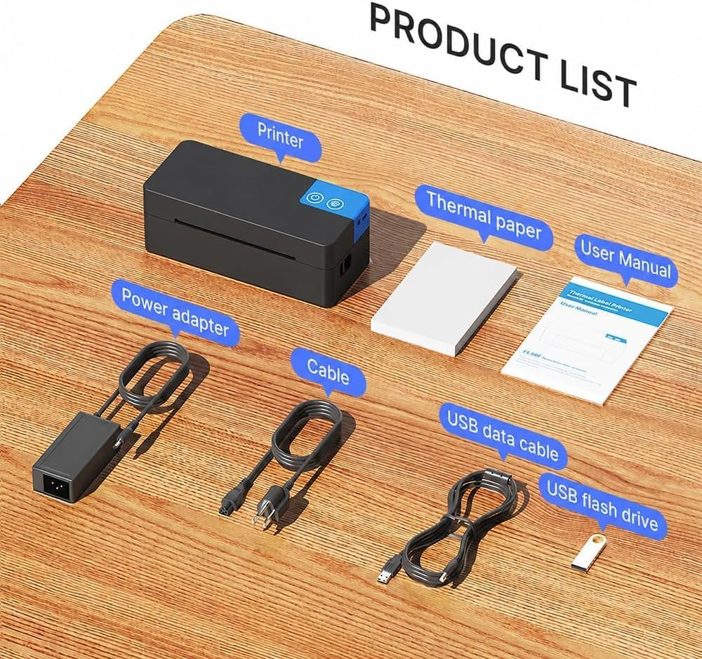 Bluetooth Thermal Shipping Label Printer, 4X6 Thermal Label Printer - Image 9