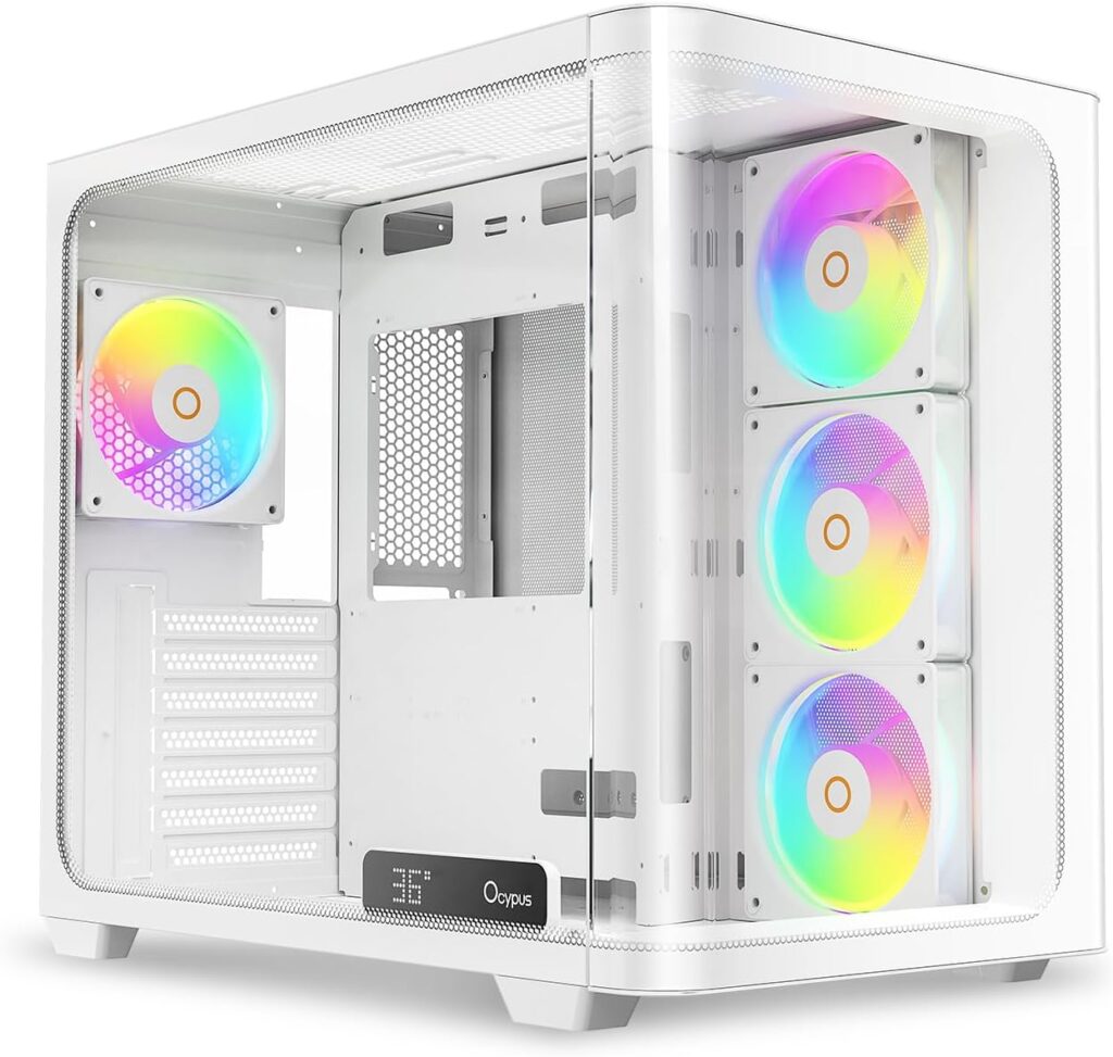 Iota C70 WH Curve ARGB Digital Gaming PC Case,270° Curved View,Atx/Matx/Itx
