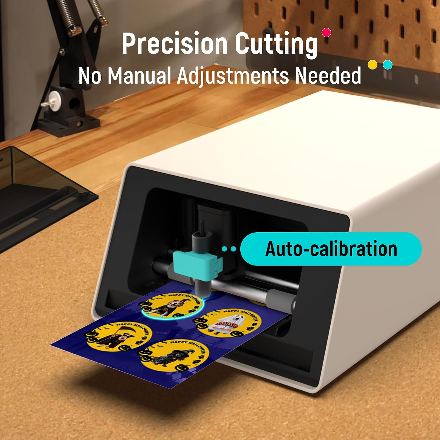 Pixcut S1 Color Sticker Printer & Cutting Machine - All-In-One Sticker Maker for DIY Crafts, Custom Labels & Gifts. Thermal Dye-Sublimation Photo Printer, 300 DPI, Precise AI Auto-Cutting - Image 4